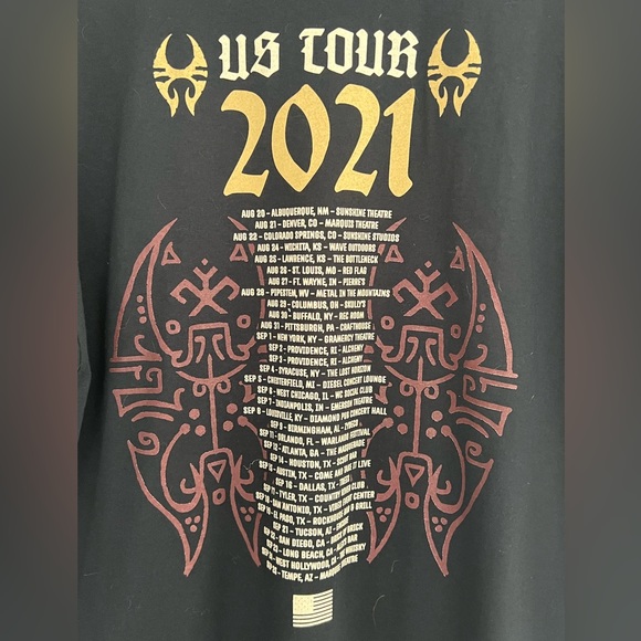 MENS SOULYFLY 2021 US TOUR BAND TEE SHIRT SIZE XL CAVALERA SEPULTURA LIKE NEW - Picture 4 of 5